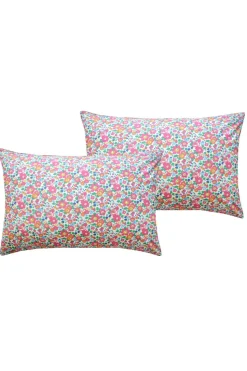 Pillowcase Made With Liberty Fabric in Betsy Deep Pink