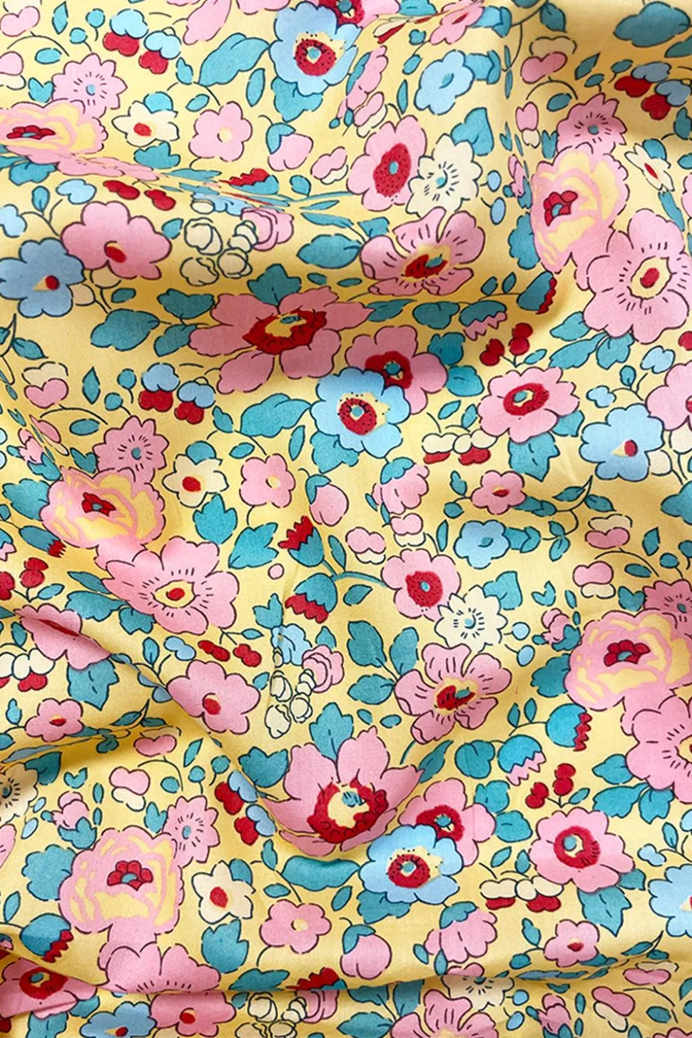 Pillowcase Made With Liberty Fabric in Betsy Sunflower