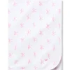 Pima Baby Blanket in Blushing Bows