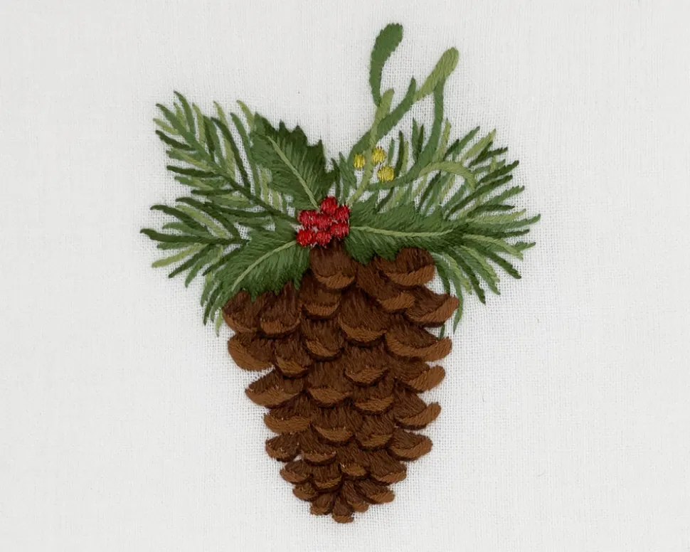 Pinecone Holly Tissue Box Cover