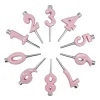 Pink Candle Number Holder Set