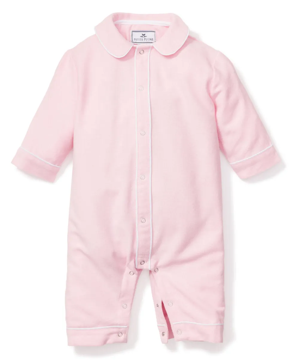Pink Flannel Romper
