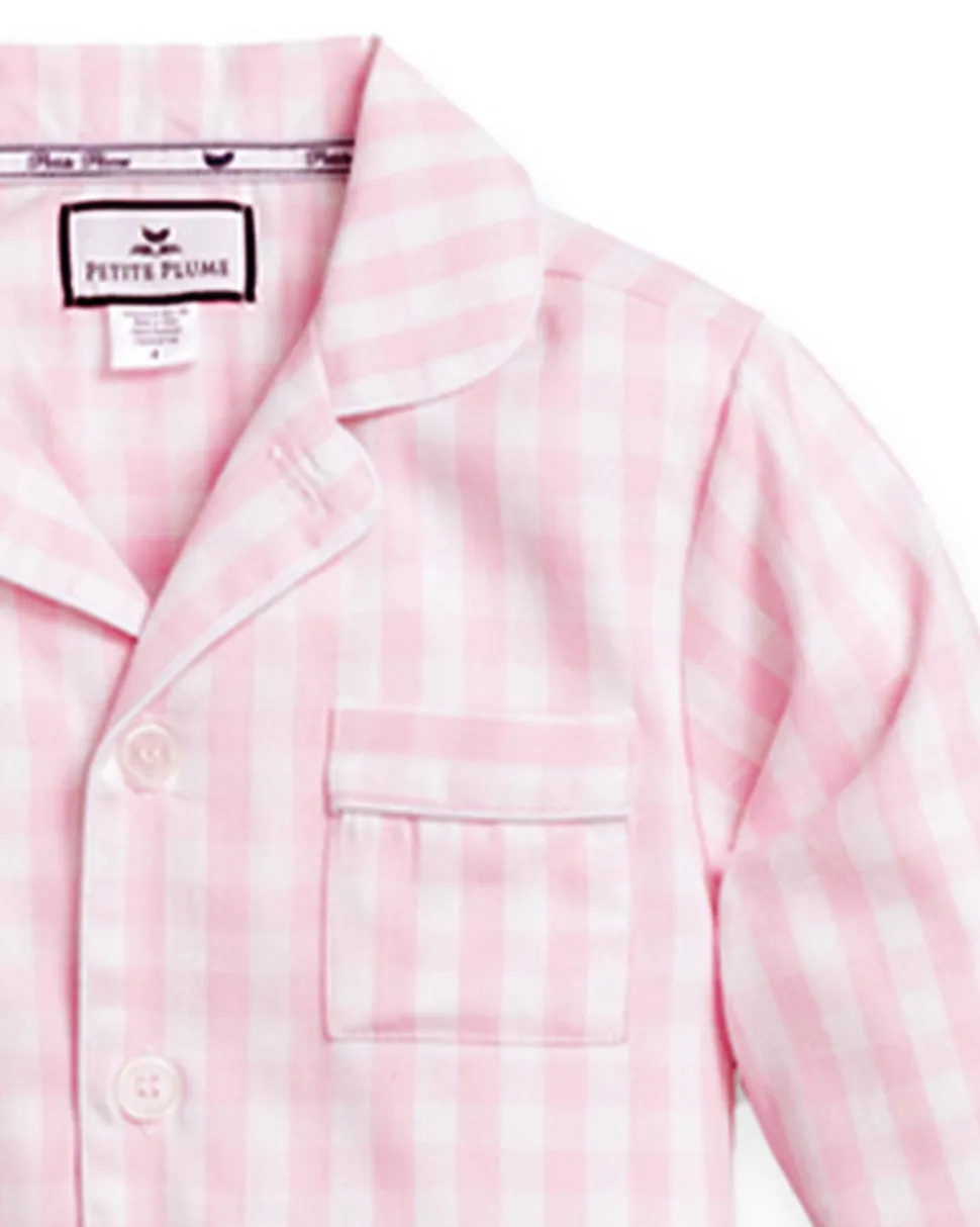 Pink Gingham Pajama Set
