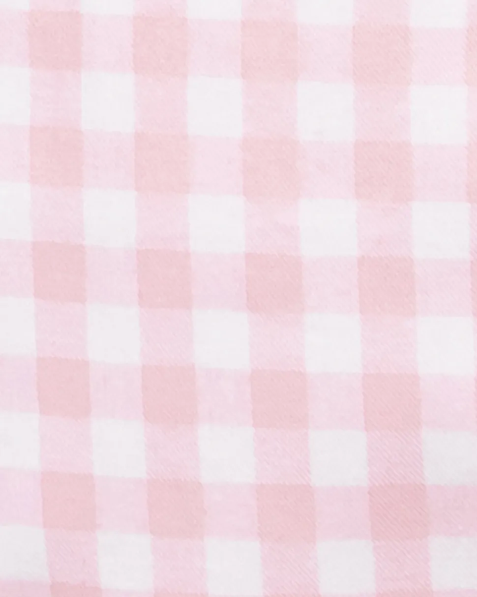 Pink Gingham Ruffled Romper