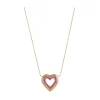 Pink Sapphire Heart Necklace