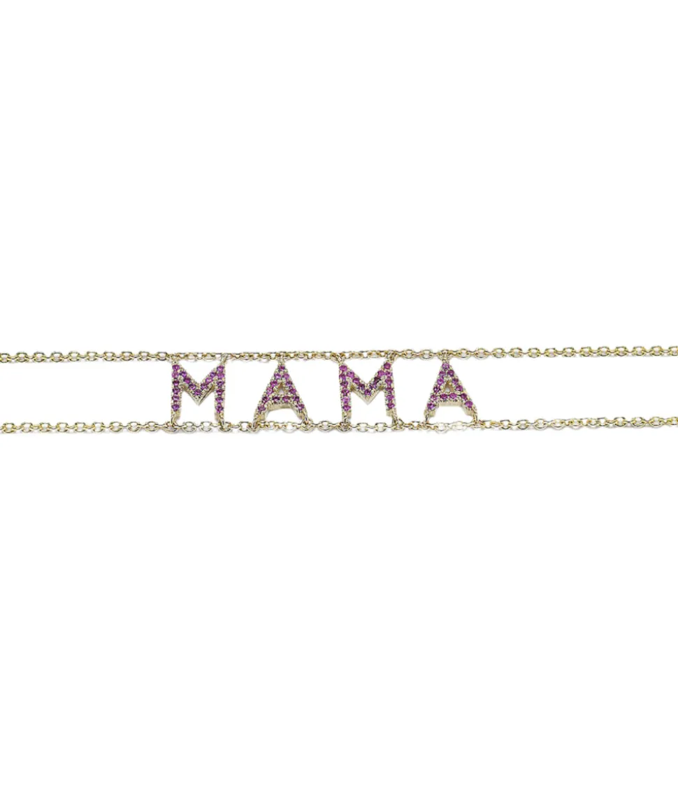 Pink Sapphire ‘Mama' Say Something Bracelet