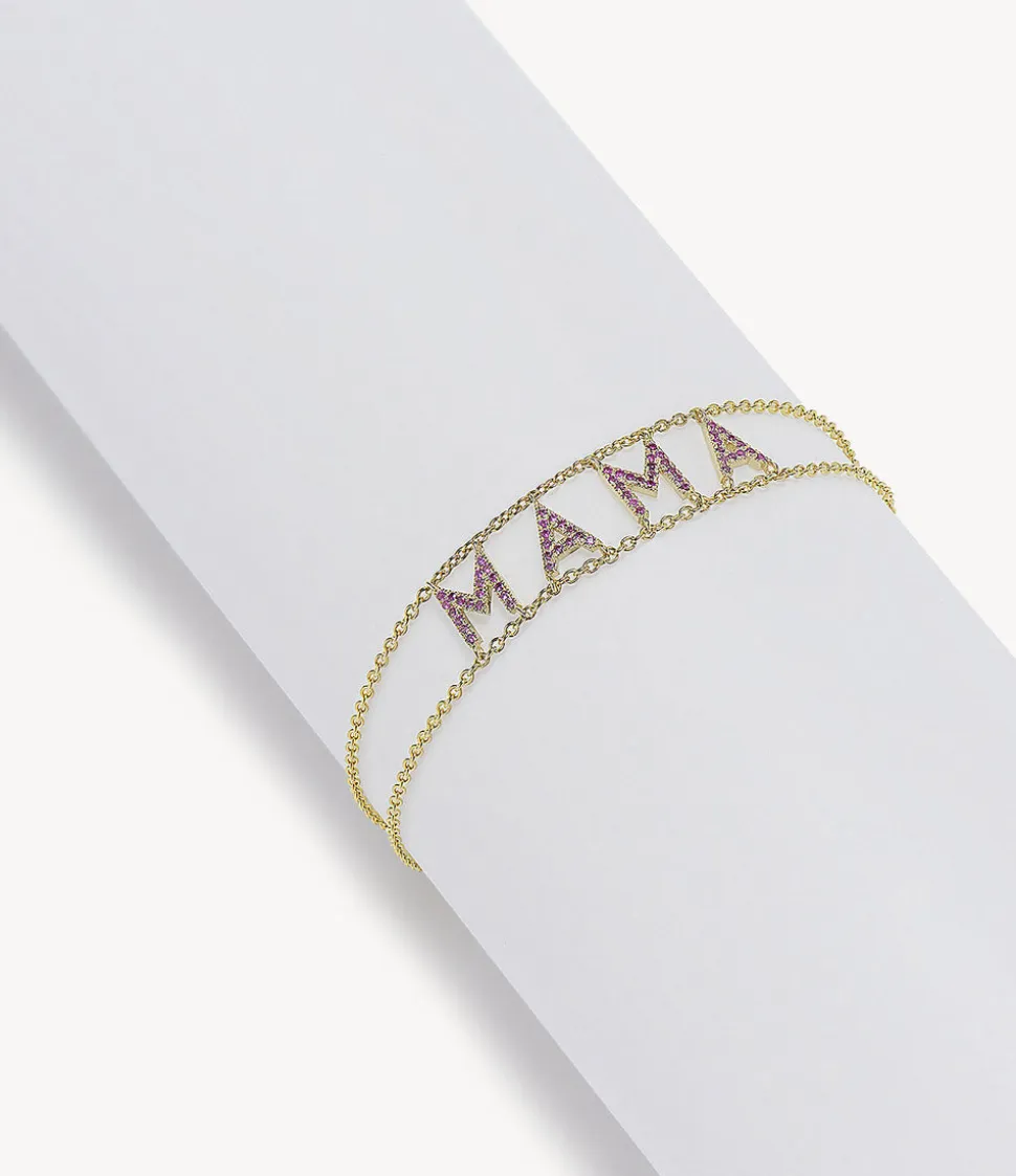 Pink Sapphire ‘Mama' Say Something Bracelet