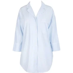 Pinstripe Cotton Boyfriend Shirt