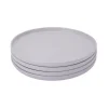 Plates in Gray, Set of 4