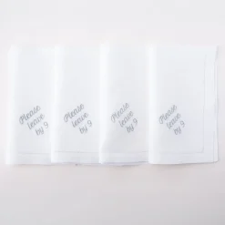 Please Leave by 9 Dinner Napkins, Set of 12