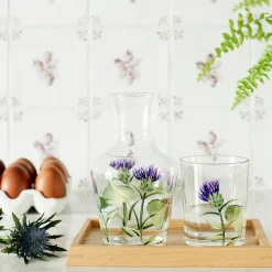 Plume Thistle Carafe And Tumbler