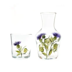 Plume Thistle Carafe And Tumbler