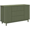 Pogo Tambour Assembled Dresser in Olive