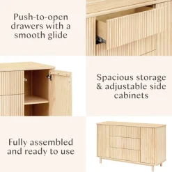 Pogo Tambour Assembled Dresser in Blonde