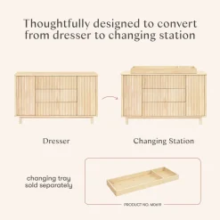 Pogo Tambour Assembled Dresser in Blonde