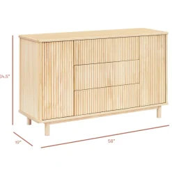 Pogo Tambour Assembled Dresser in Blonde