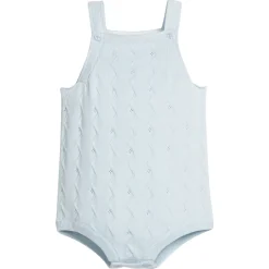 Pointelle Knit Bubble in Light Blue