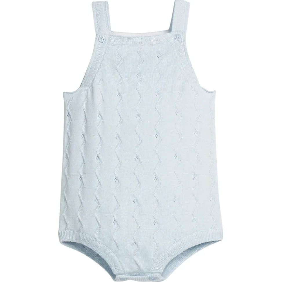 Pointelle Knit Bubble in Light Blue