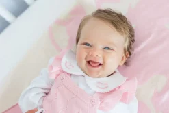 Pointelle Knit Bubble in Light Pink
