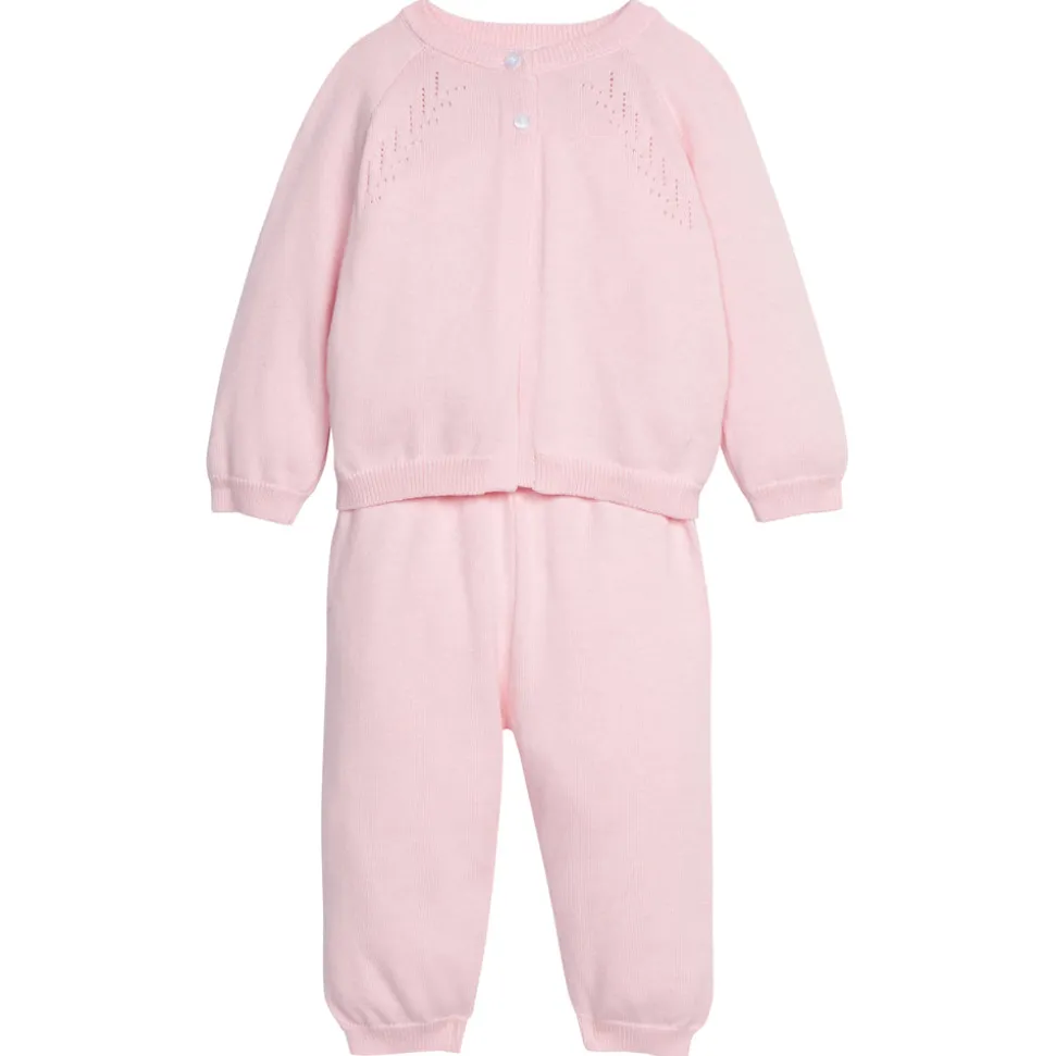 Pointelle Knit Set in Light Pink