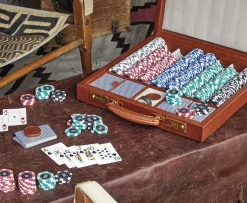 Poker Set No. 241 in Chestnut Leather