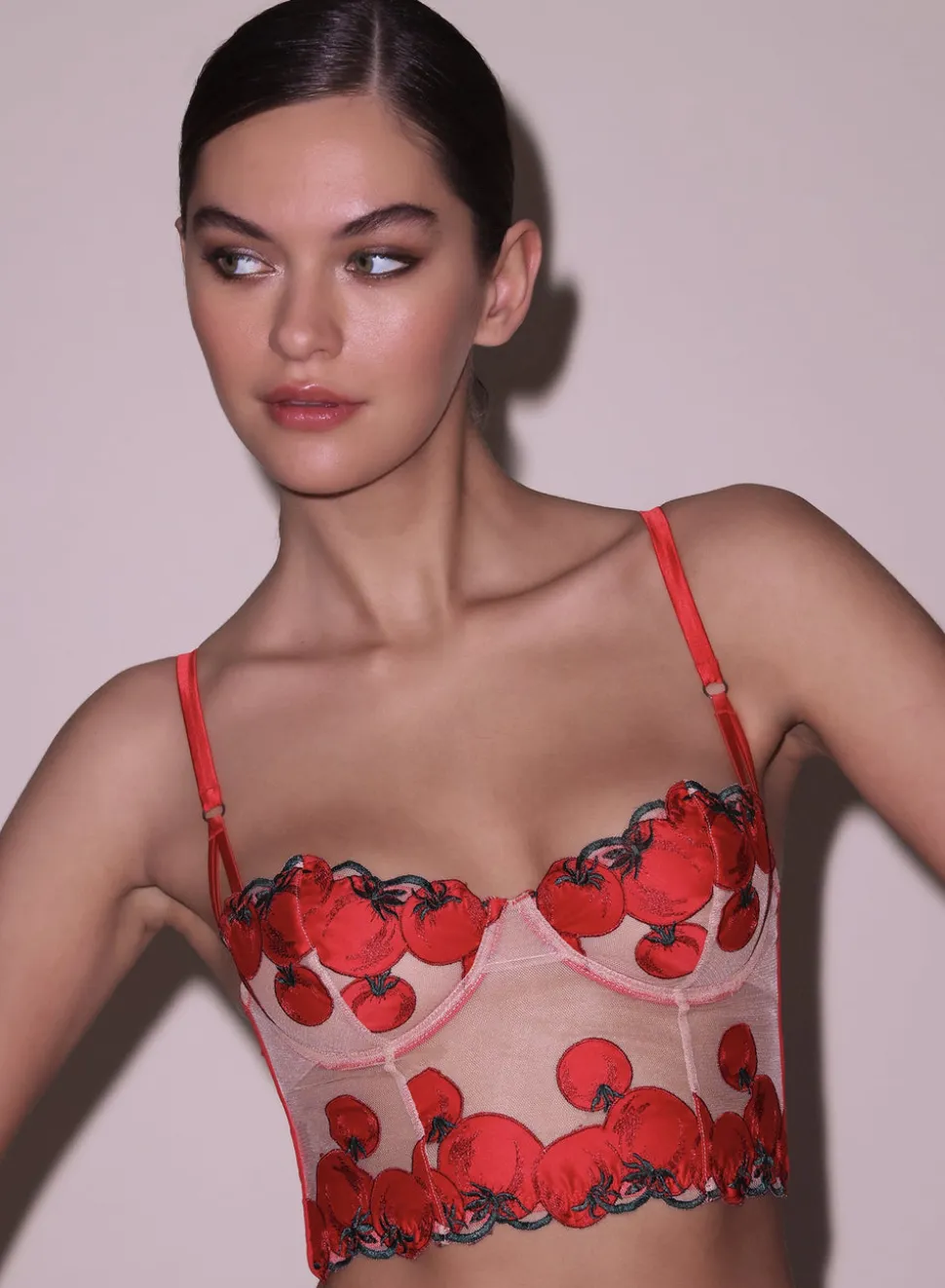 Pomodoro Embroidery Bustier