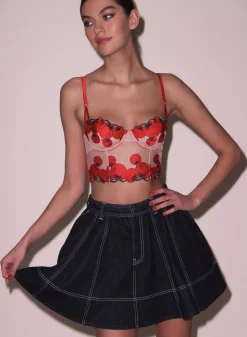 Pomodoro Embroidery Bustier
