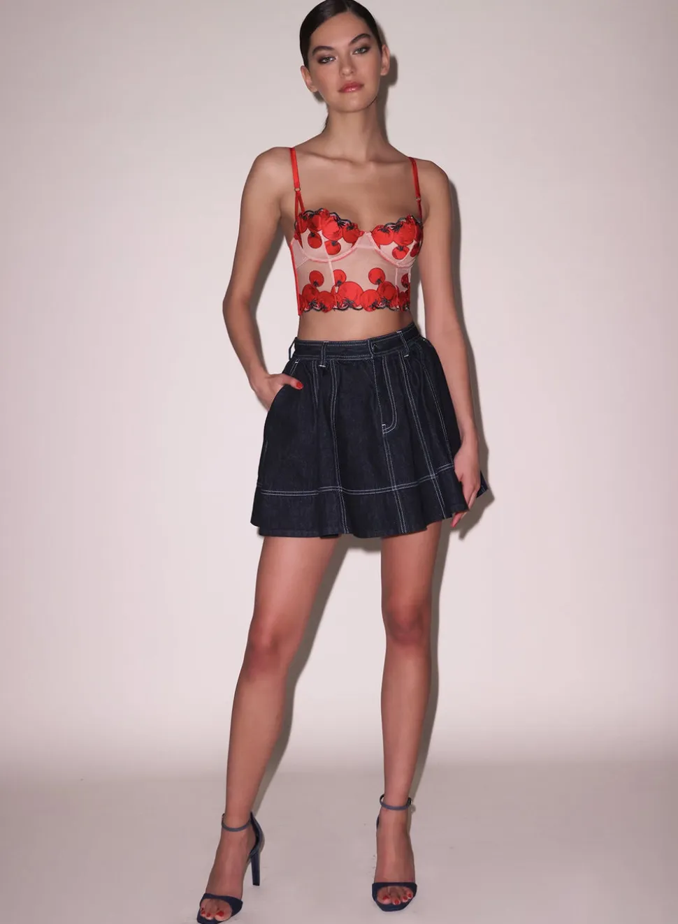 Pomodoro Embroidery Bustier