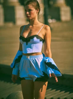 Poplin & Lace Bustier