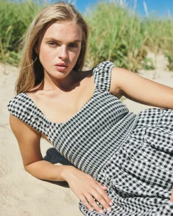 Poppy Dress in Black Gingham