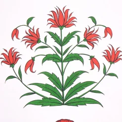 Poppy Stripes Wallpaper in Red