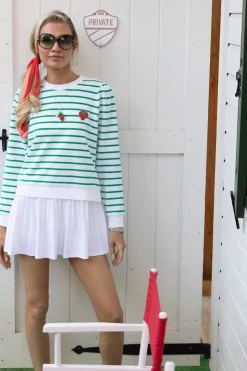 Poppy Top in Kelly Green Stripe