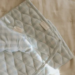Portable Changing Pad in Blue Gingham