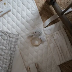 Portable Changing Pad in Beige Gingham