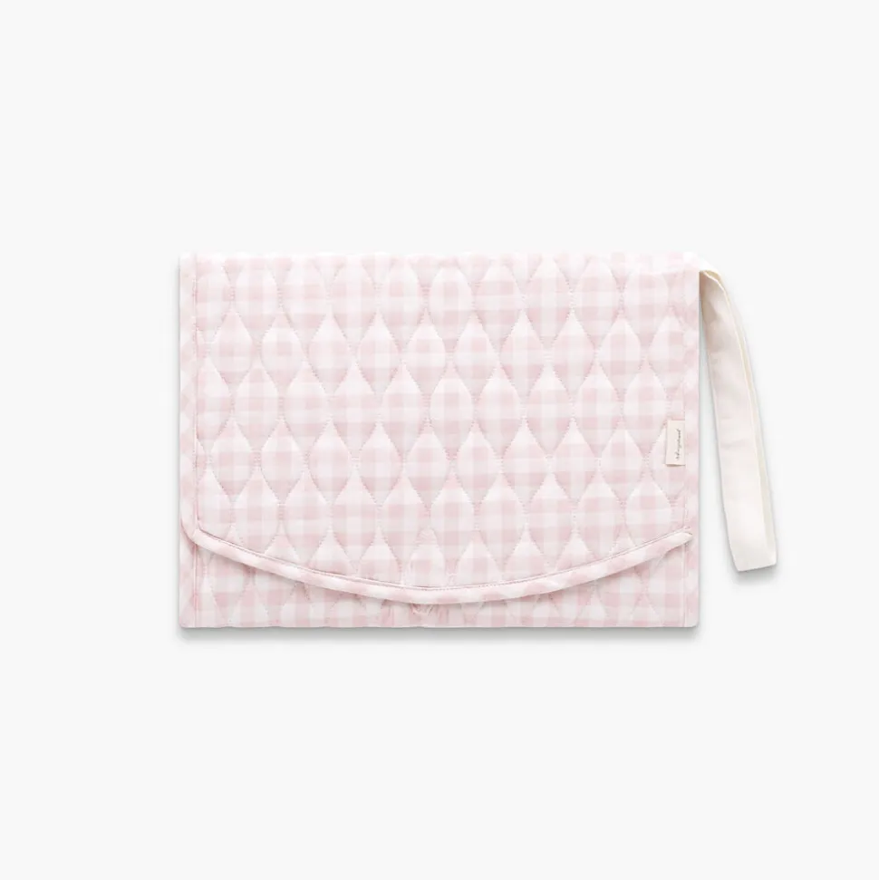Portable Changing Pad in Pink Gingham