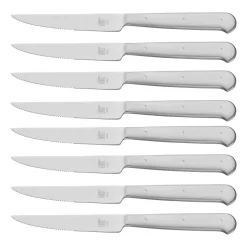 Porterhouse Razor-Sharp Steak Knife Set of 8 with Black Presentation Case, Gift Set