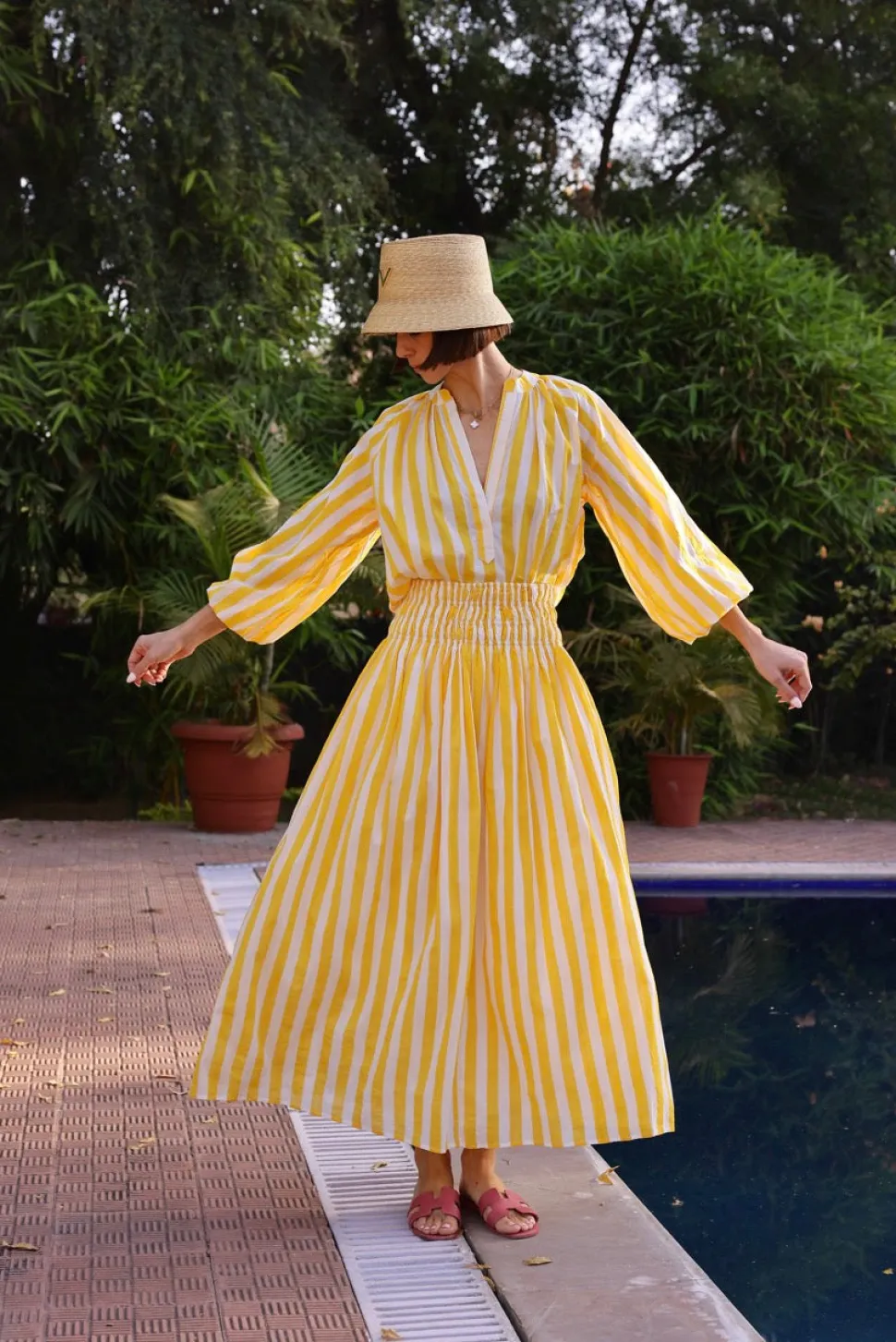 Porto Skirt in Yellow Stripe