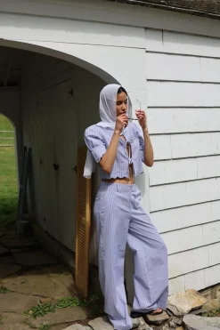 Portofino Pant in Blue Stripe