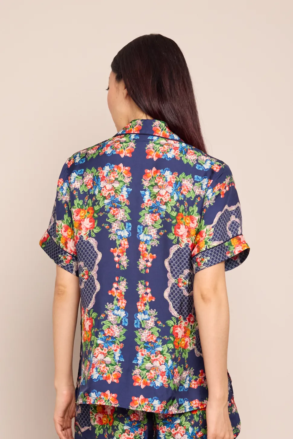 Portofino Top in Gemma Scarf Navy