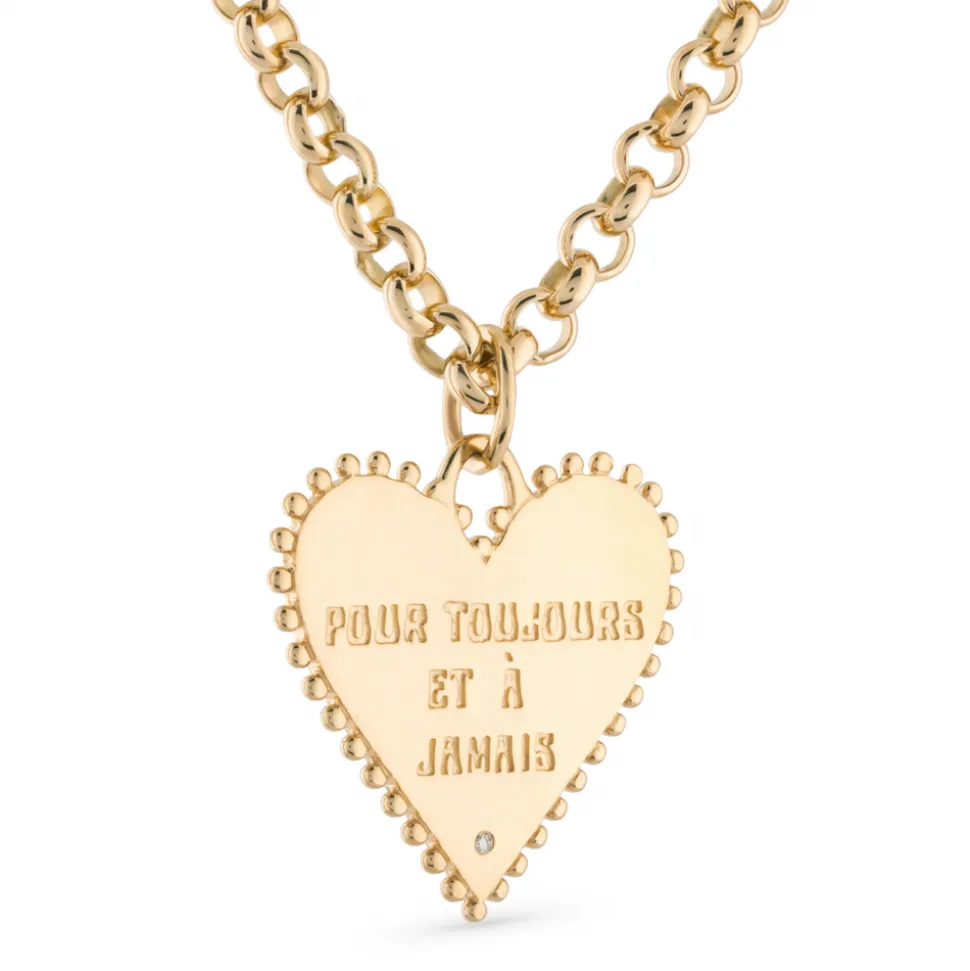 Pour Toujours Necklace in White Diamond