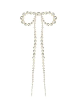 Presley Bow Barrette in Pearl