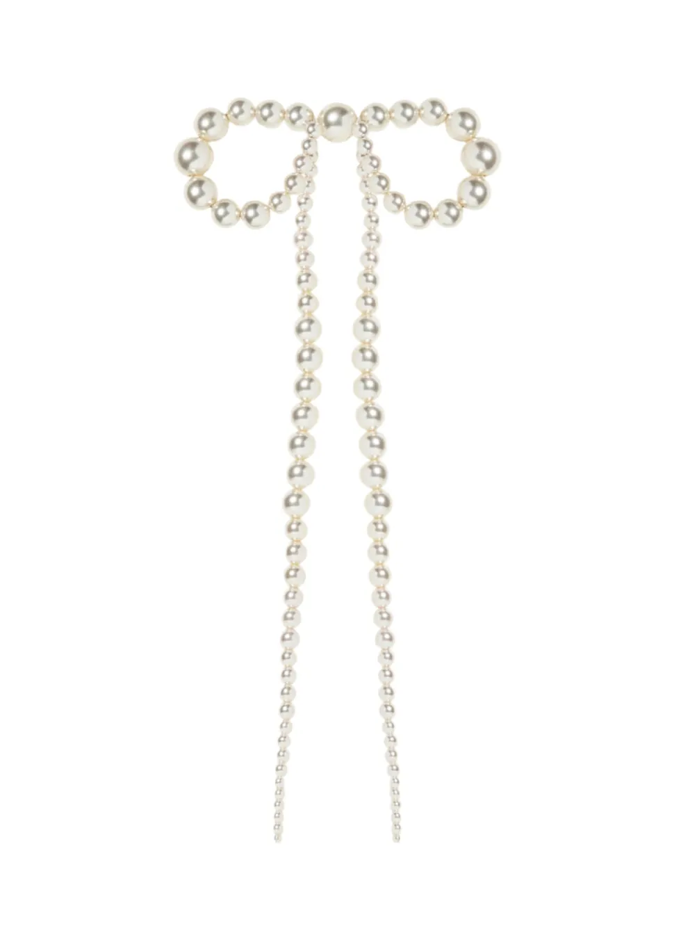 Presley Bow Barrette in Pearl