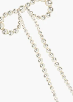 Presley Bow Barrette in Pearl