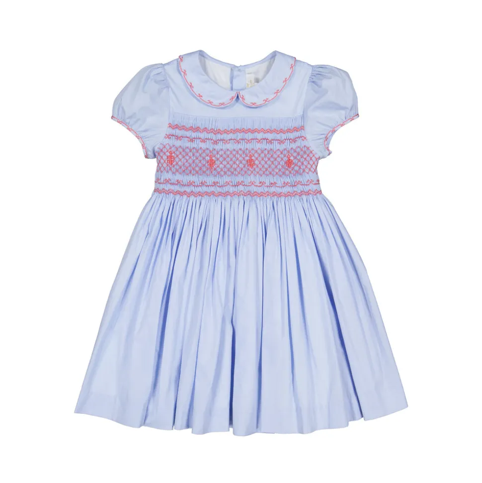 Princess Charlotte Heirloom Blue Smocked Dress