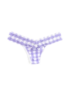 Printed Signature Lace Low Rise Thong