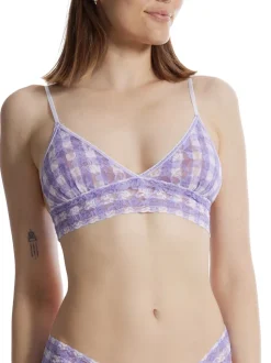 Printed Signature Lace Padded Triangle Bralette