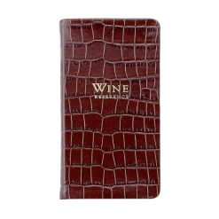 Professional Wine Reference in Brown Crocodile Embossed Leather