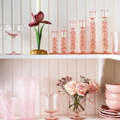 Provence 5" Candlestick, Set of 2 in Blush