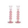 Provence 7" Candlestick, Set of 2 in Blush