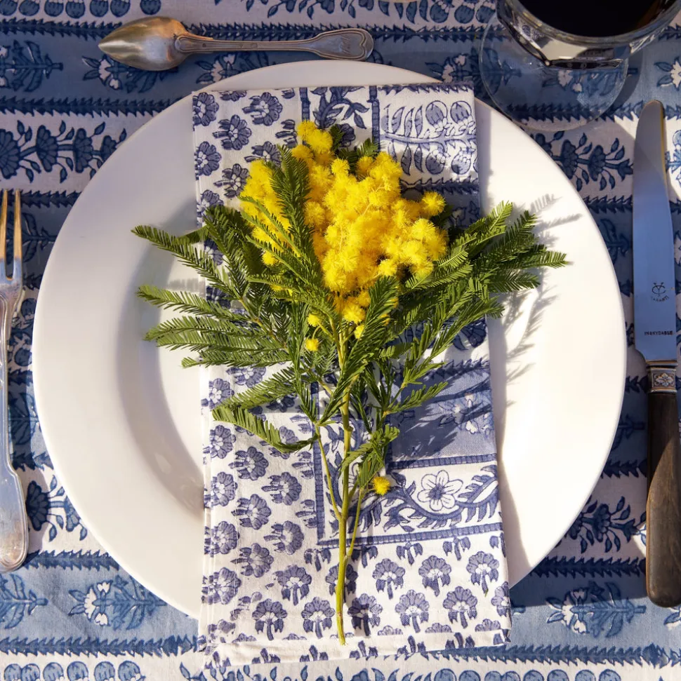 Provence Avignon Napkins in Blue & Marine , Set of 6